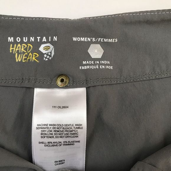 Mountain Hardwear Petra Shorts Hiking Gray Sz 4 - Picture 6 of 6